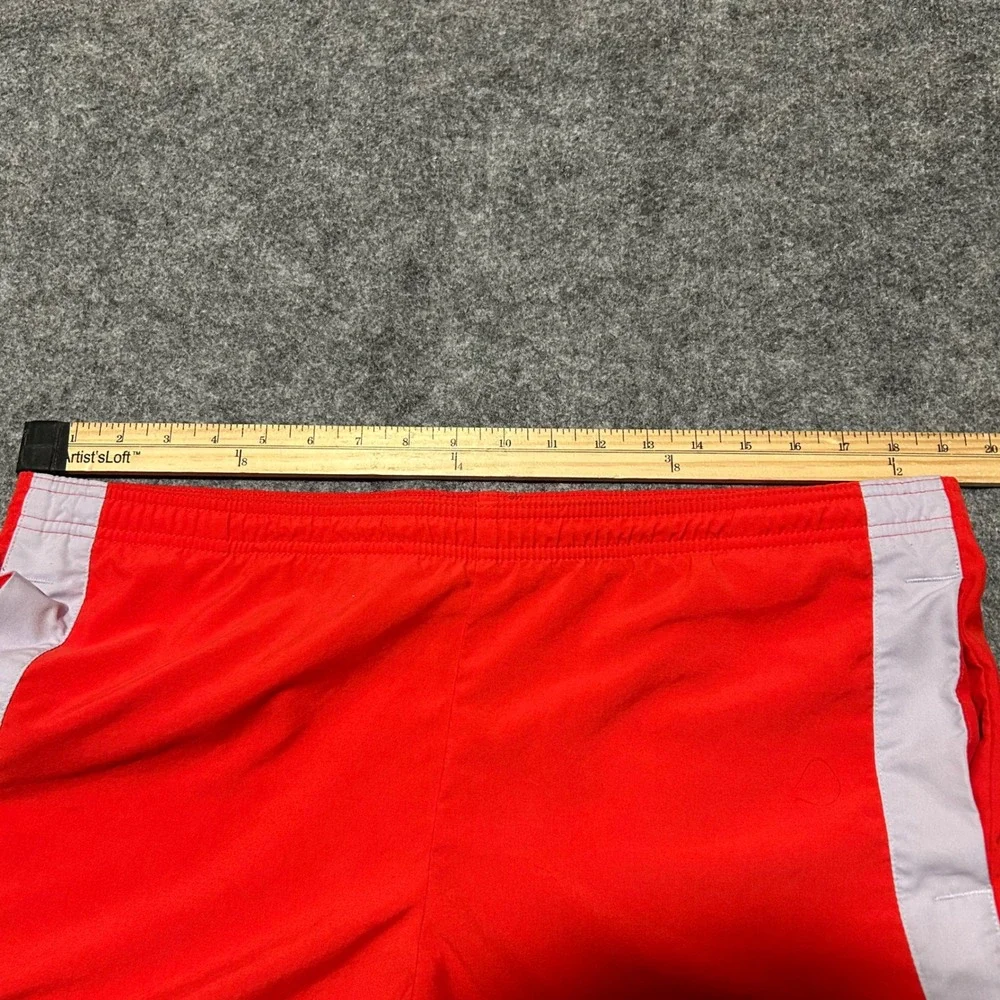 Nike Red Grey Dri-FIT Running Shorts Athletic Gym Retro Size Large